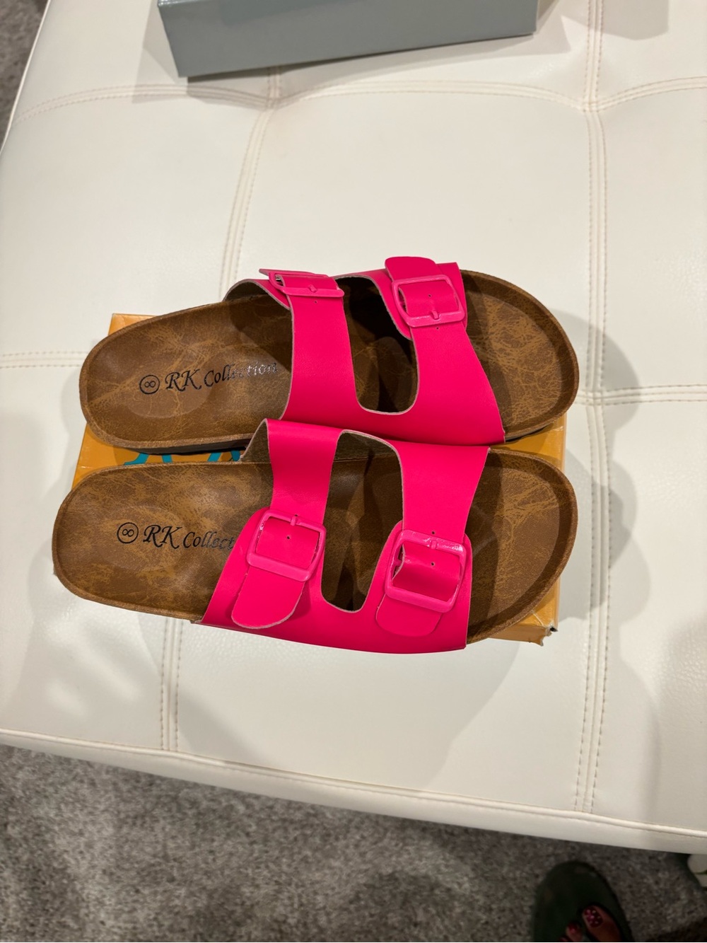 Women’s Pink Double-Buckle Slide Sandals